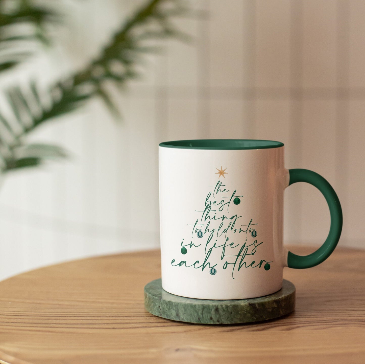 Christmas Lettering Red & Green Mug 11oz | Christmas Quote Tree Gift Mug Set | Secret Santa Gift for Friends, Family, Coworkers