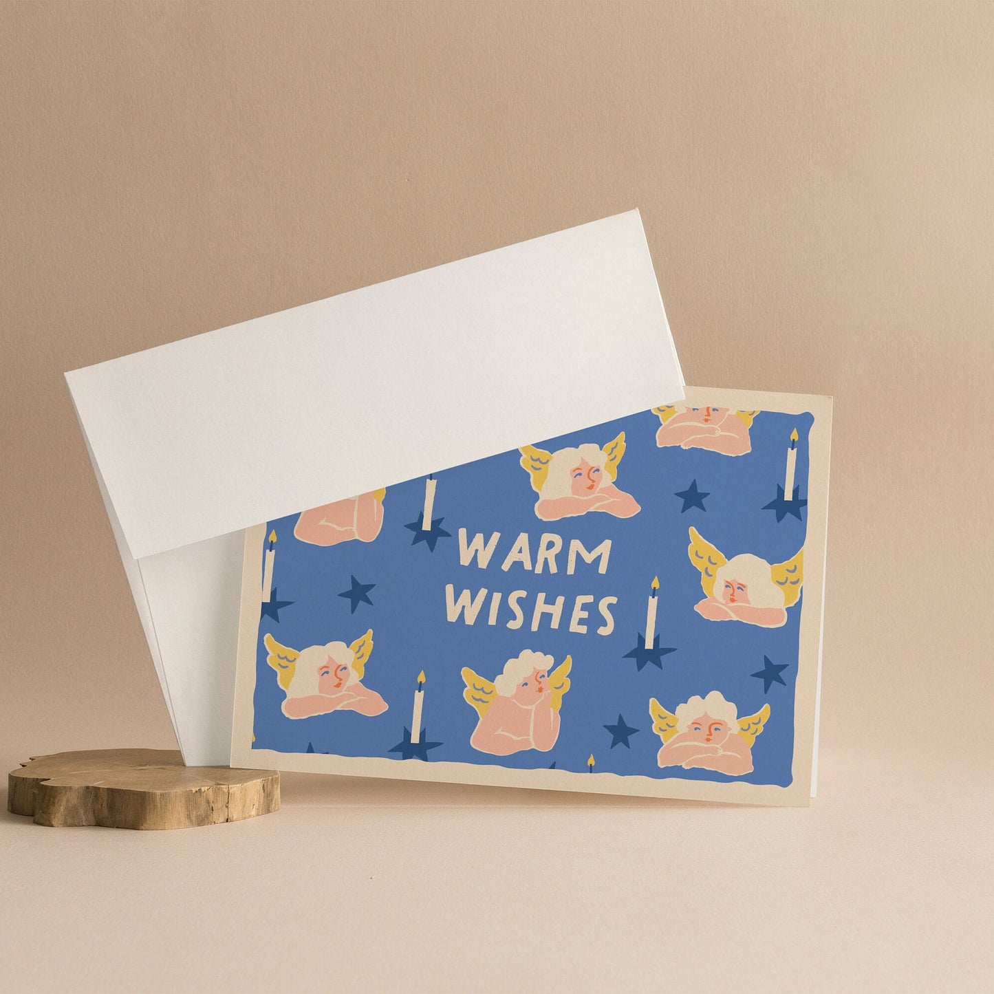 Angels Christmas Greeting Cards With Envelopes | Warm Wishes Premium Vintage Holiday Card Pack | Magic Christmas Collection