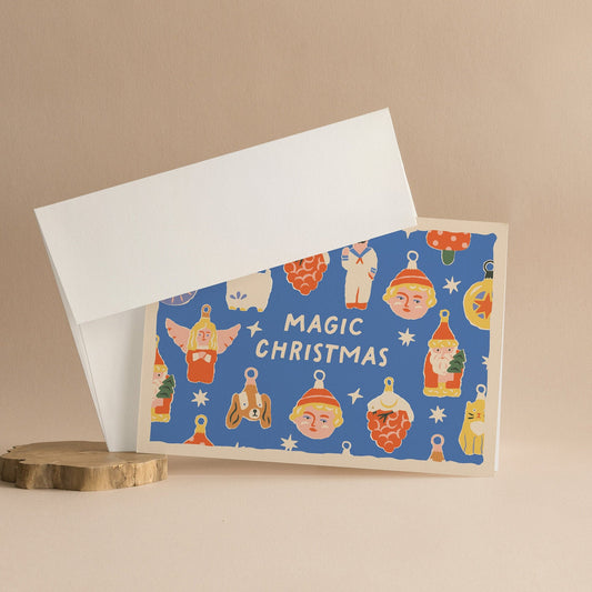 Magic Christmas Greeting Cards With Envelopes | Premium Vintage Holiday Card Pack, Set Of 5, 10, 25, 50
