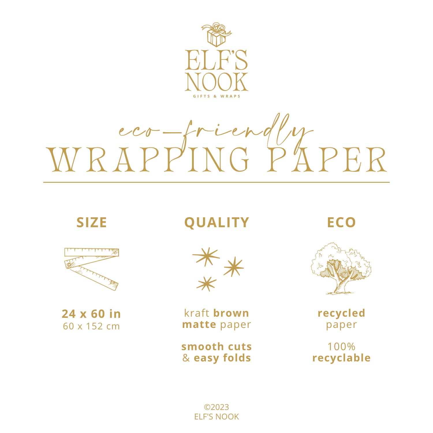 Eco Christmas Wrapping Paper with Vintage Red & Green Ornaments | Recycled Sustainable Gift Wrap for Classic Holiday Decorations