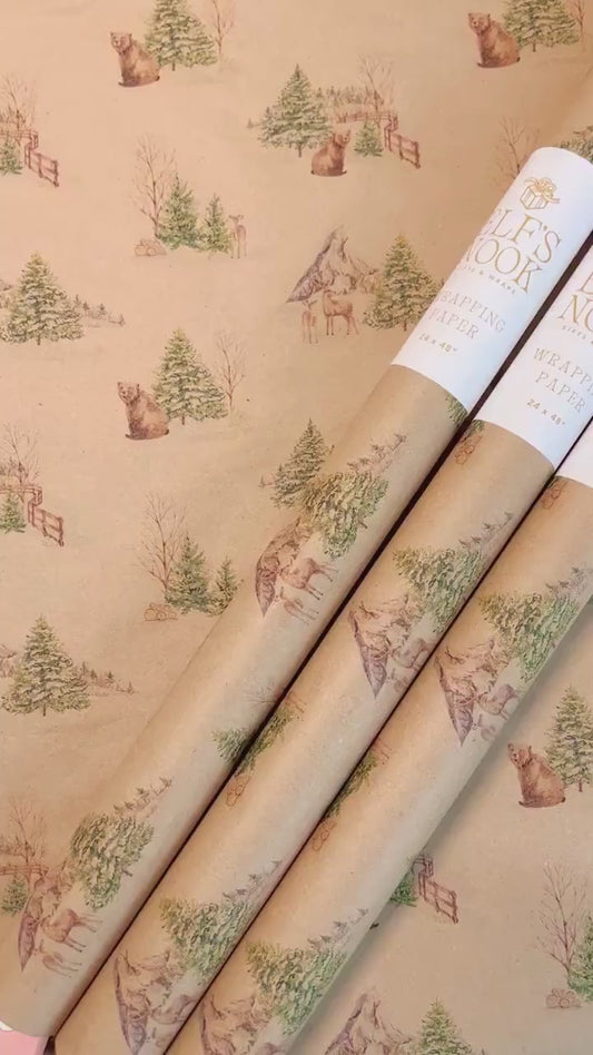 Christmas Carol Wrapping Paper Rolls  Green Vintage Holiday Music She –  Elfsnook