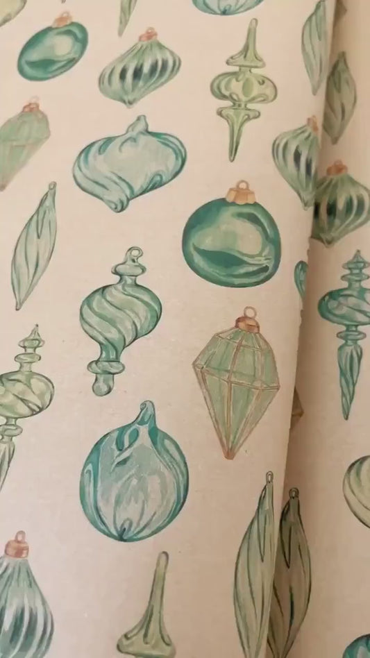 Christmas Carol Wrapping Paper Rolls  Green Vintage Holiday Music She –  Elfsnook
