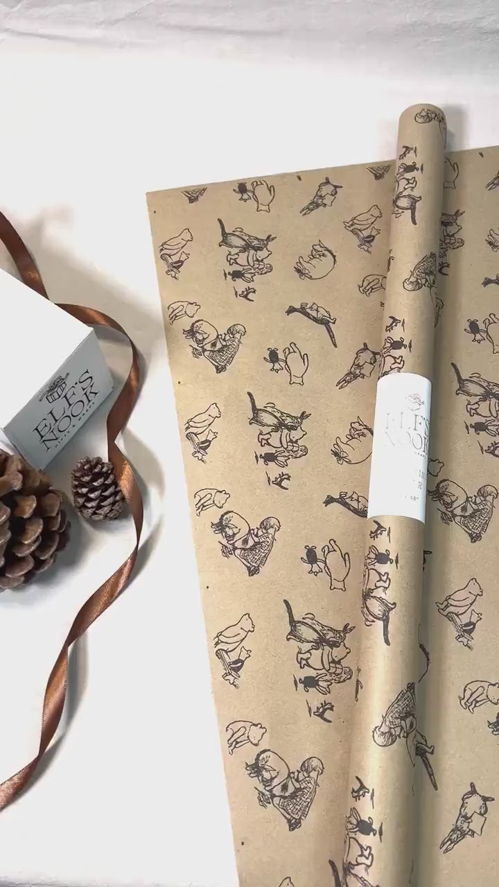 Pooh&Friends Eco Gift Wrapping Paper Rolls | Classic Winnie-the