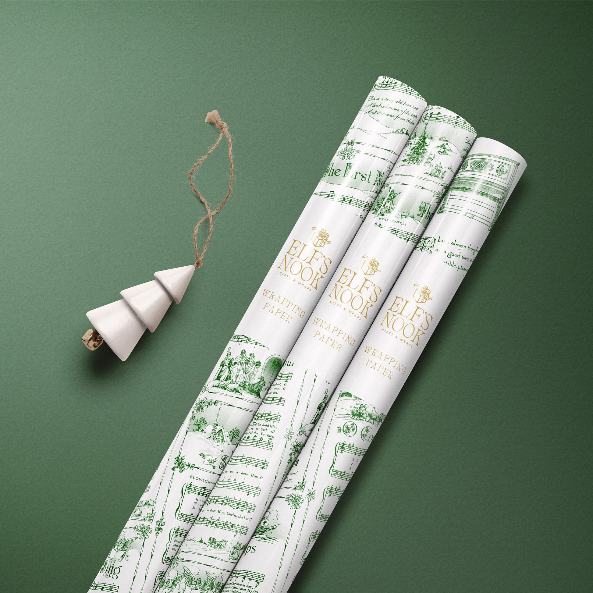 Christmas Carol Wrapping Paper Rolls
