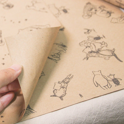 Winnie-the-Pooh Animal Friends Eco Gift Wrapping Paper Rolls | Vintage Classic Recycled Papers for Baby Shower Birthday Gift Wraps