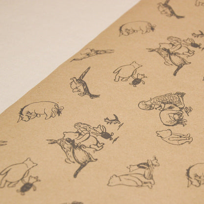 Winnie-the-Pooh Animal Friends Eco Gift Wrapping Paper Rolls | Vintage Classic Recycled Papers for Baby Shower Birthday Gift Wraps