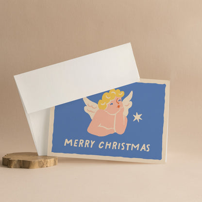 Angel Christmas Greeting Cards With Envelopes | Merry Christmas Premium Vintage Holiday Card Pack | Magic Christmas Collection